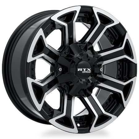 Rtx Alloy Wheel, Peak 18x9 8x180 ET18 CB125 Gloss Black Machined 082950